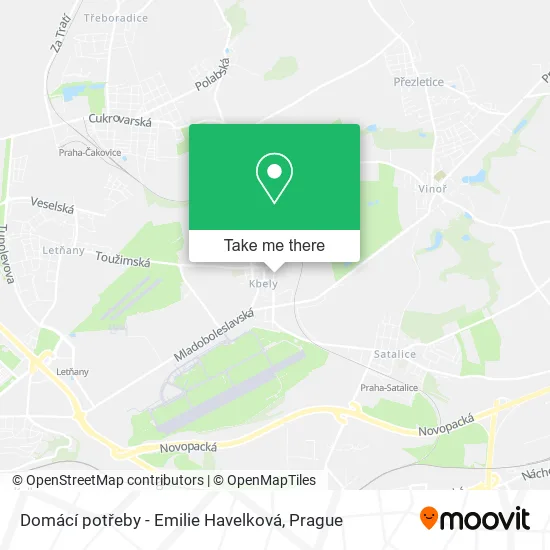 Карта Domácí potřeby - Emilie Havelková