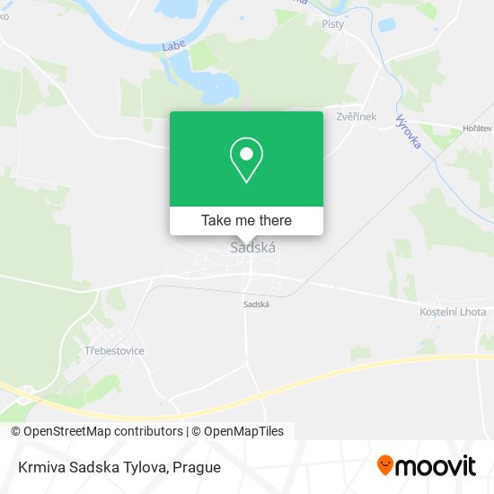 Krmiva Sadska Tylova map