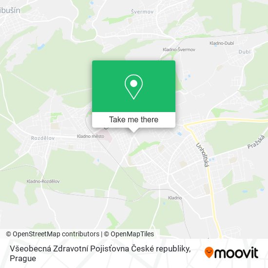 Všeobecná Zdravotní Pojisťovna České republiky map