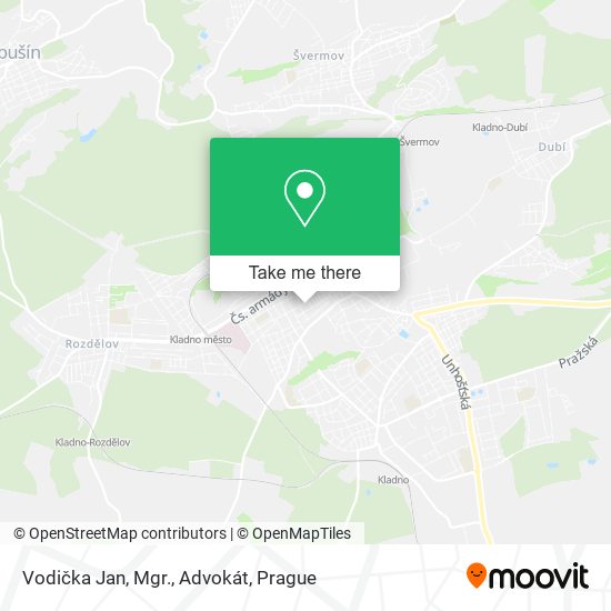 Vodička Jan, Mgr., Advokát map