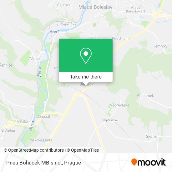 Pneu Boháček MB s.r.o. map