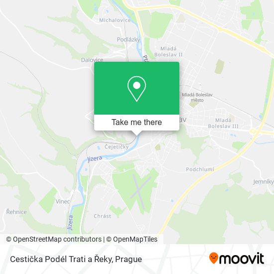 Cestička Podél Trati a Řeky map