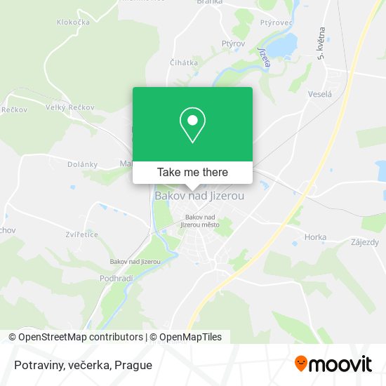 Potraviny, večerka map