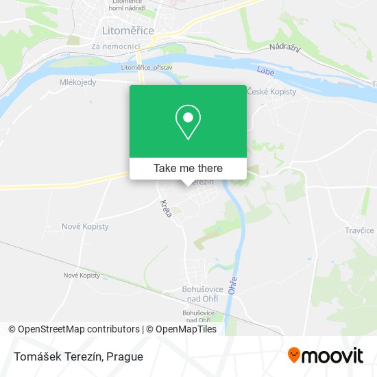 Tomášek Terezín map