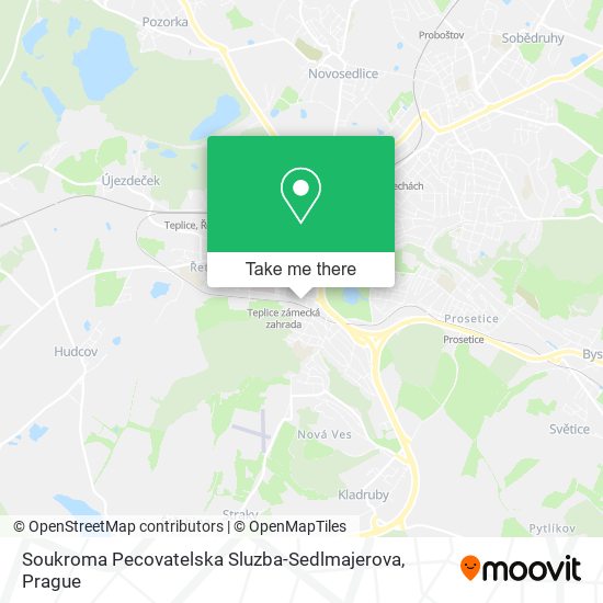 Soukroma Pecovatelska Sluzba-Sedlmajerova map