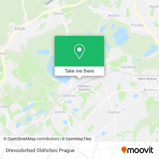 Dřevoobchod Oldřichov map