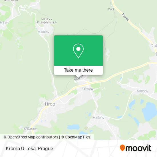 Карта Krčma U Lesa