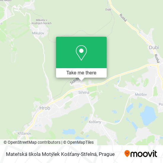 Mateřská škola Motýlek Košťany-Střelná map