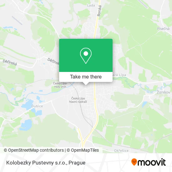 Карта Kolobezky Pustevny s.r.o.