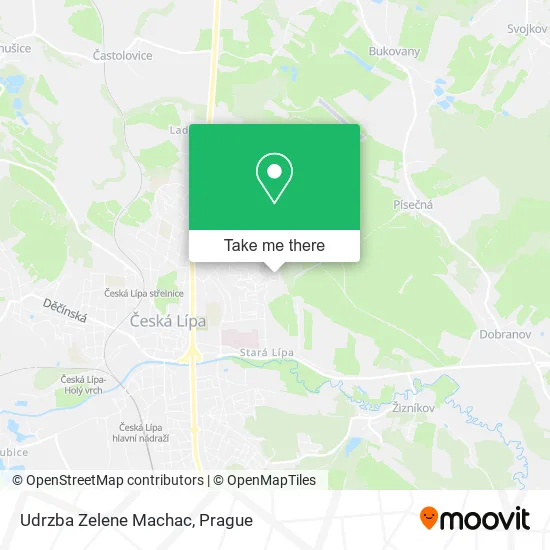 Карта Udrzba Zelene Machac