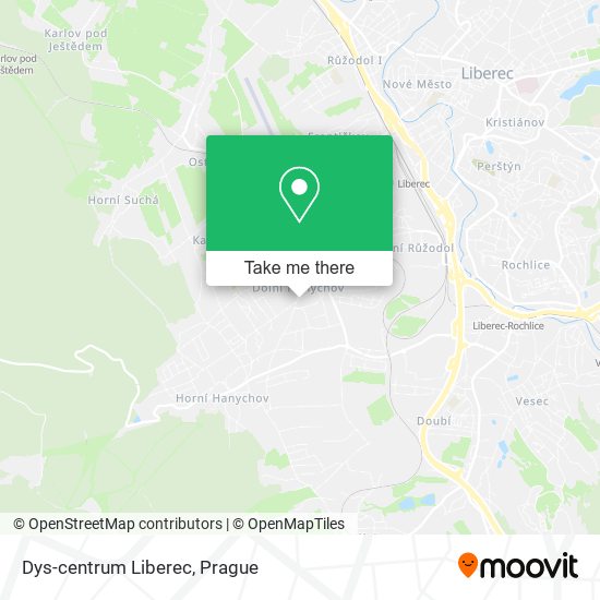 Dys-centrum Liberec map
