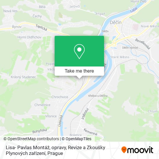 Карта Lisa- Pavlas Montáž, opravy, Revize a Zkoušky Plynových zařízení