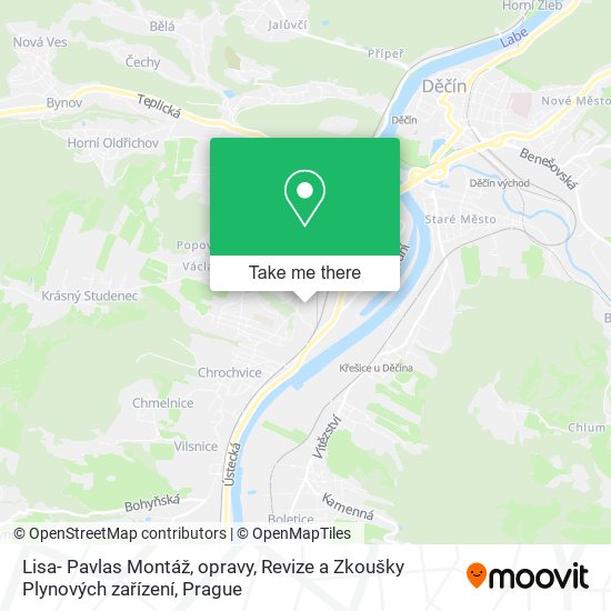 Lisa- Pavlas Montáž, opravy, Revize a Zkoušky Plynových zařízení map