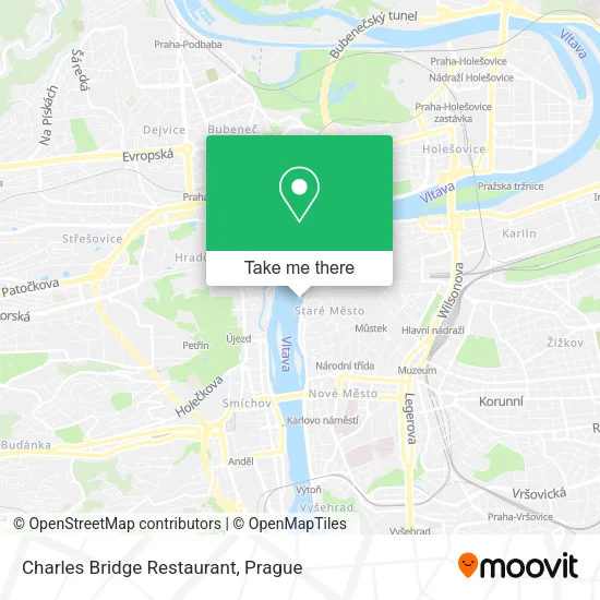 Карта Charles Bridge Restaurant