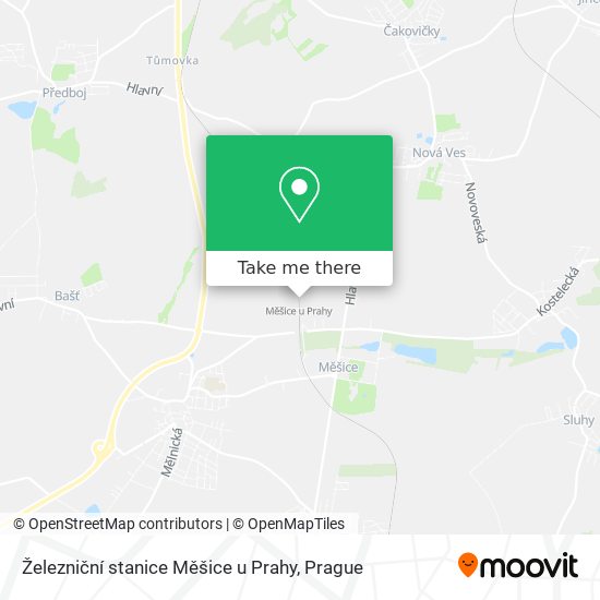 Železniční stanice Měšice u Prahy map
