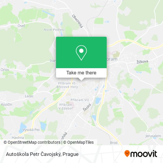 Autoškola Petr Čavojský map
