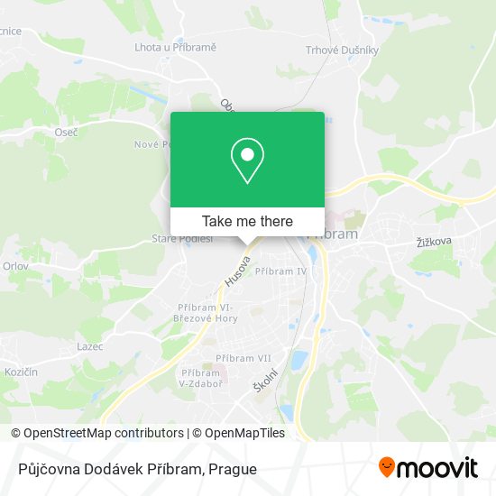 Půjčovna Dodávek Příbram map