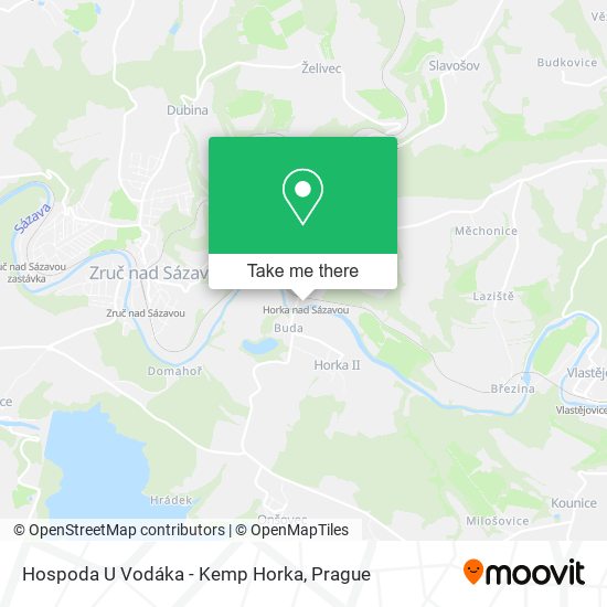 Hospoda U Vodáka - Kemp Horka map