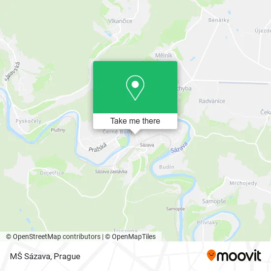 Карта MŠ Sázava