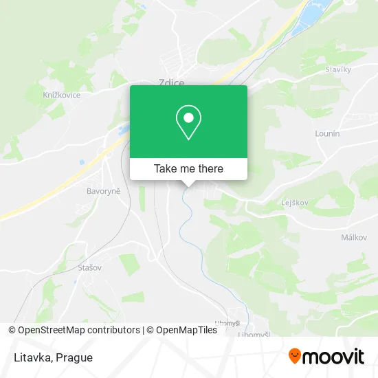Litavka map