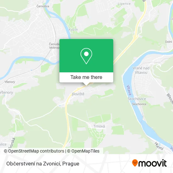 Карта Občerstvení na Zvonici