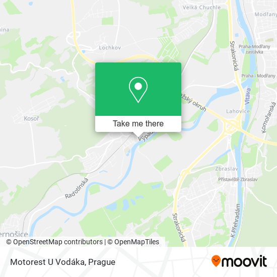 Motorest U Vodáka map