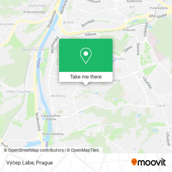 Карта Výčep Labe