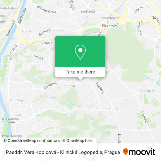 Карта Paeddr. Věra Kopicová - Klinická Logopedie