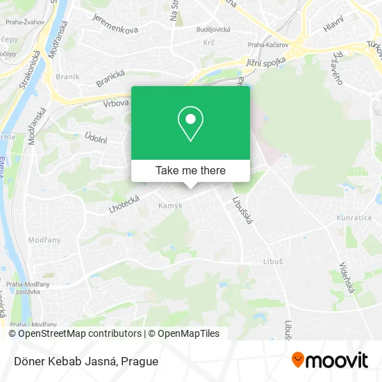 Карта Döner Kebab Jasná