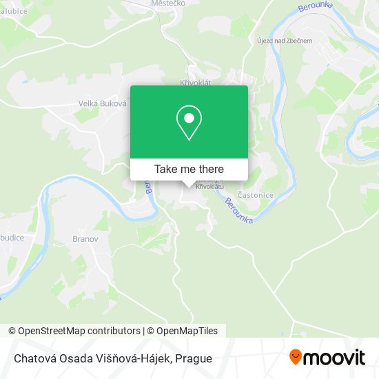 Chatová Osada Višňová-Hájek map