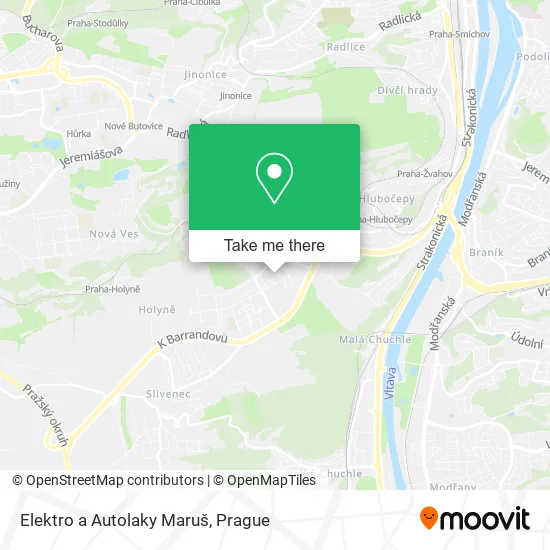 Карта Elektro a Autolaky Maruš