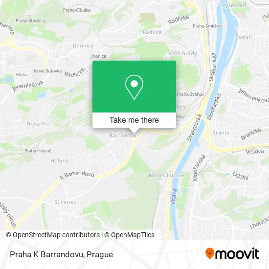 Карта Praha K Barrandovu