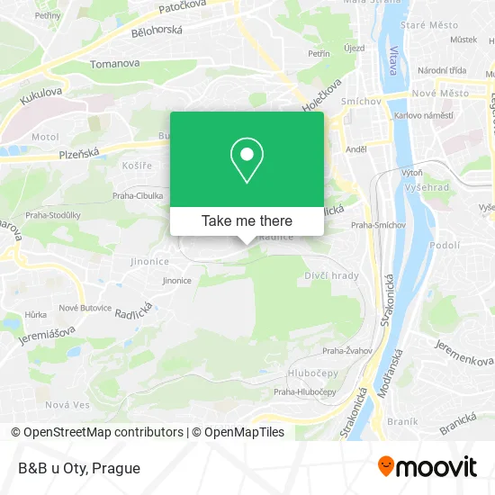 Карта B&B u Oty