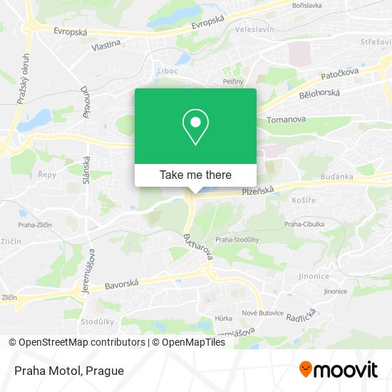 Praha Motol map