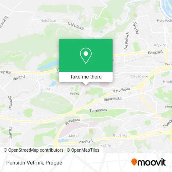 Карта Pension Vetrnik