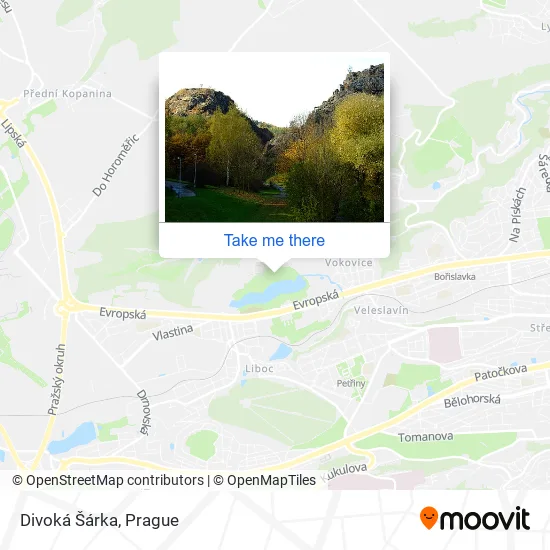 Карта Divoká Šárka