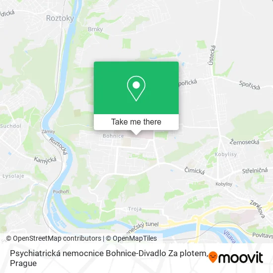 Карта Psychiatrická nemocnice Bohnice-Divadlo Za plotem