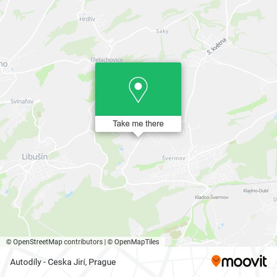 Autodíly - Ceska Jirí map