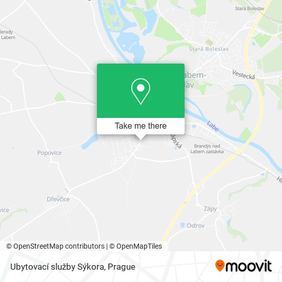 Ubytovací služby Sýkora map
