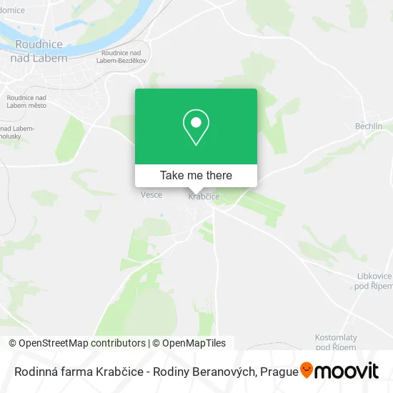 Карта Rodinná farma Krabčice - Rodiny Beranových