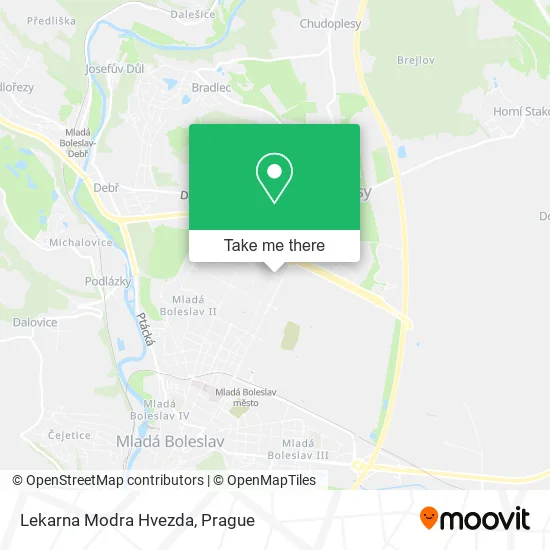 Карта Lekarna Modra Hvezda