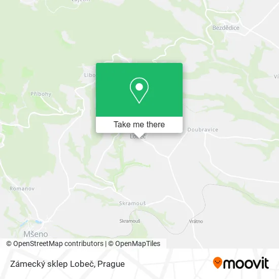Карта Zámecký sklep Lobeč