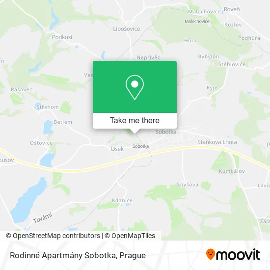 Карта Rodinné Apartmány Sobotka