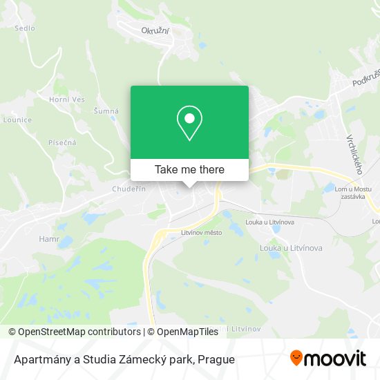 Apartmány a Studia Zámecký park map