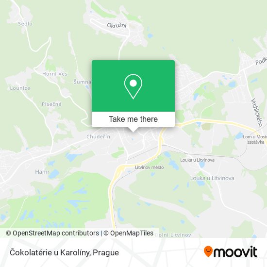 Čokolatérie u Karolíny map
