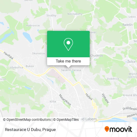 Карта Restaurace U Dubu