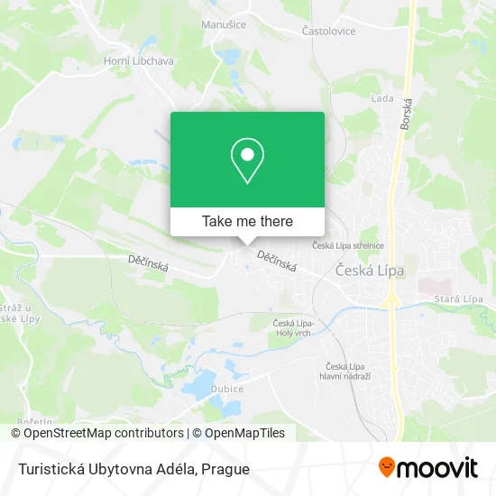 Карта Turistická Ubytovna Adéla