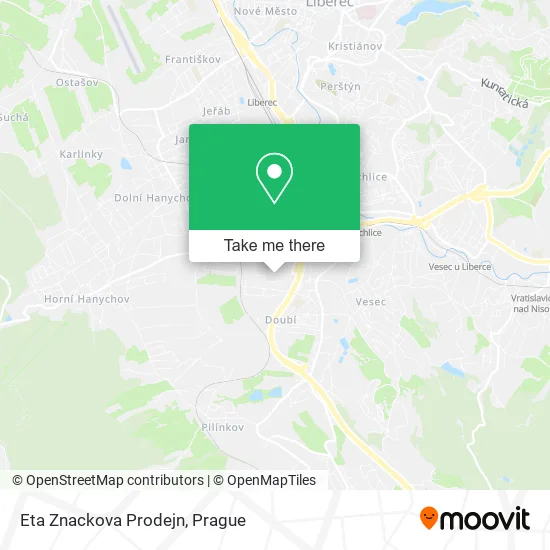 Карта Eta Znackova Prodejn