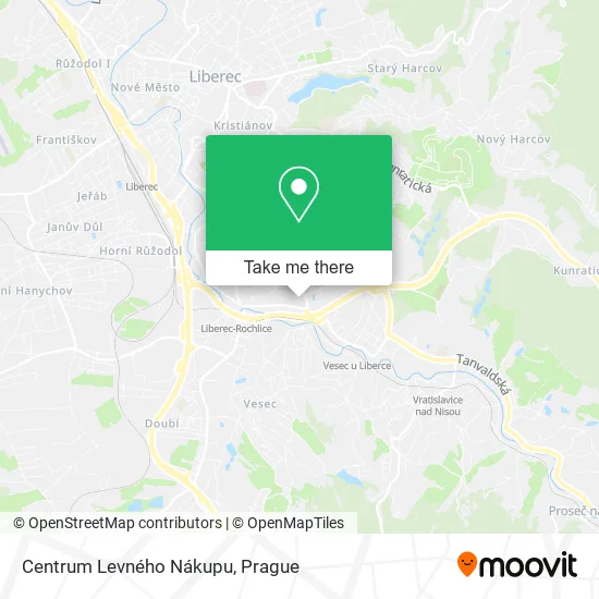 Карта Centrum Levného Nákupu