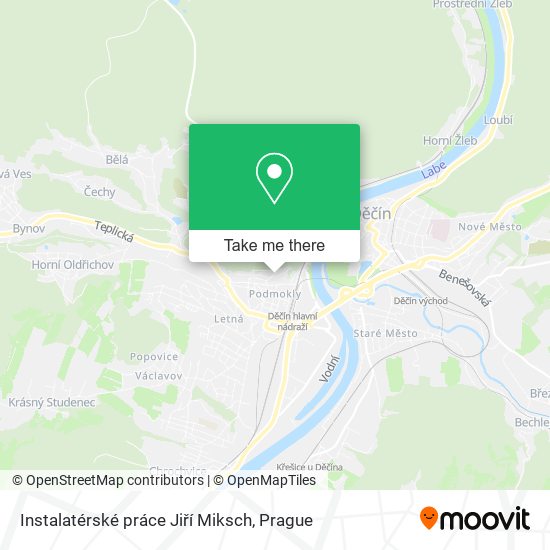Instalatérské práce Jiří Miksch map